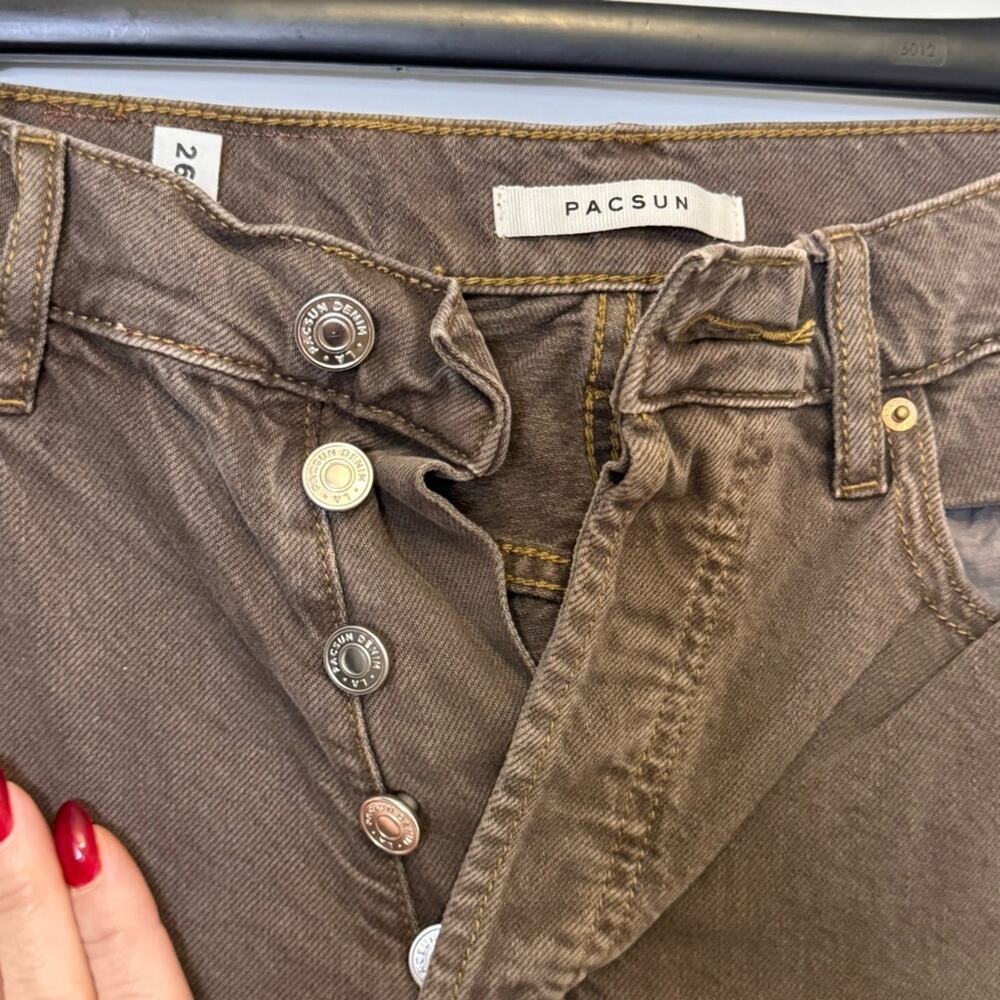 Pacific Sunwear Chocolate Denim Pants NWOT - Picture 4 of 4